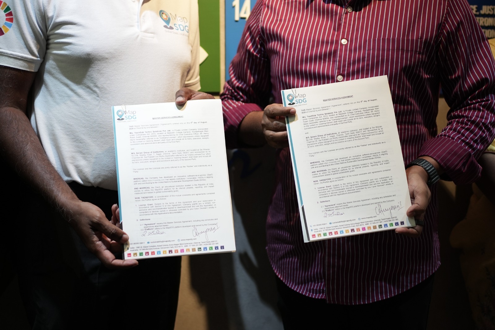 Sai Ram Mou sign with Mapsdg